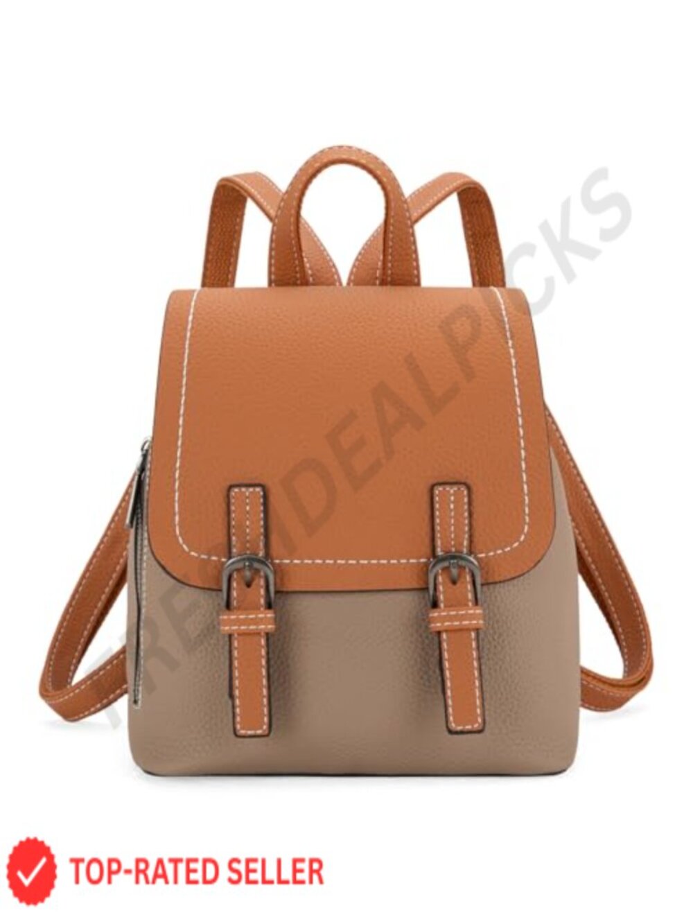 Vegan Leather Mini Backpack Purse Convertible Shoulder Bag with Multiple Pockets